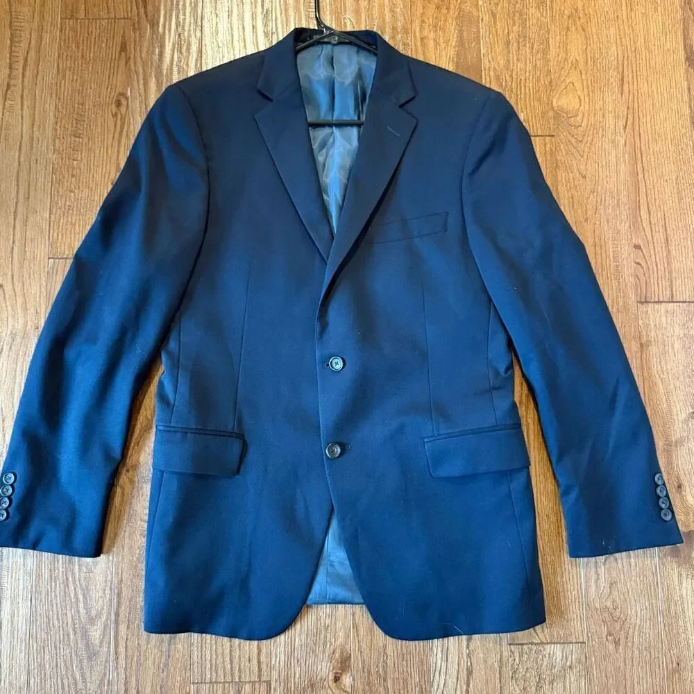 Hart Schaffner Marx navy two button  wool suit size 42r